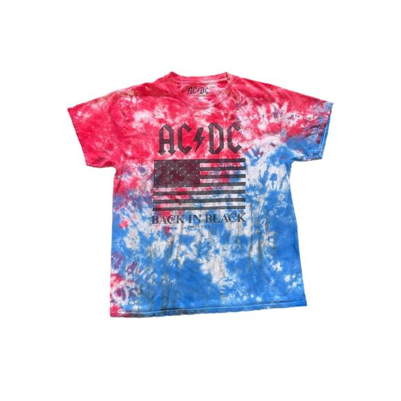 AC/DC Back In Black US Tour Tie-Dye Tee - Picture 1 of 3